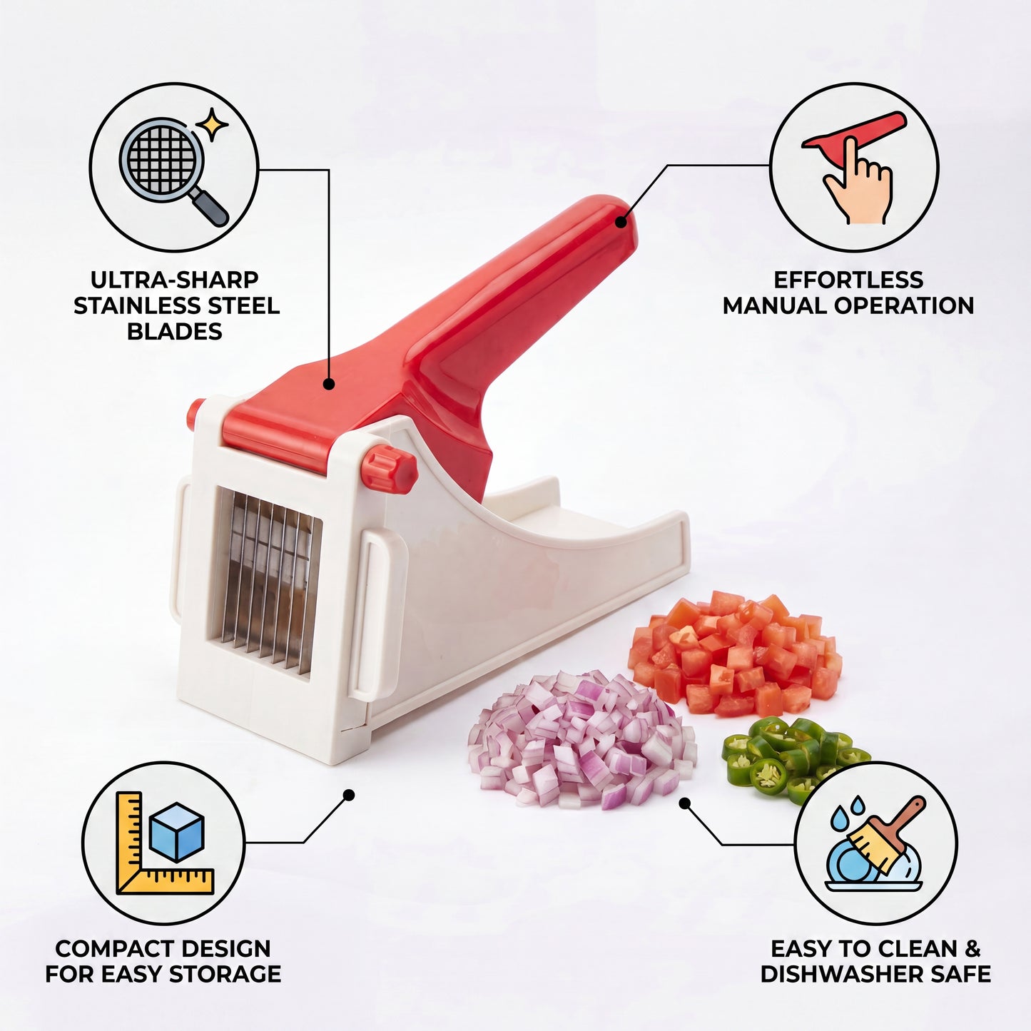 Heavy Duty Vegetable Manual Choppers & Chippers